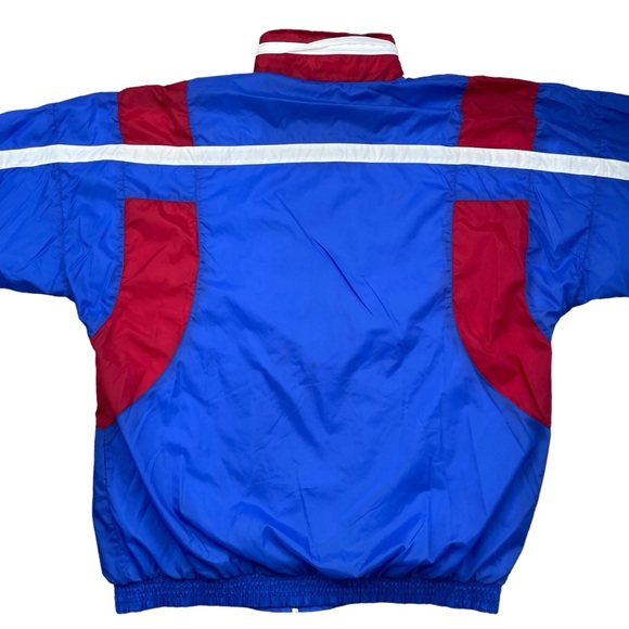 VTG 90s MacGregor Blue Red White Colorful Men’s Full Zip Windbreaker Jacket sz L - Picture 3 of 13